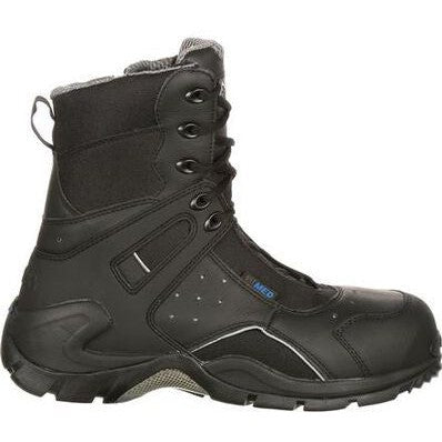 Rocky Men's 1st Med 8" Carbon Toe Waterproof Public Service Boot -Black- FQ0911113 - Overlook Boots