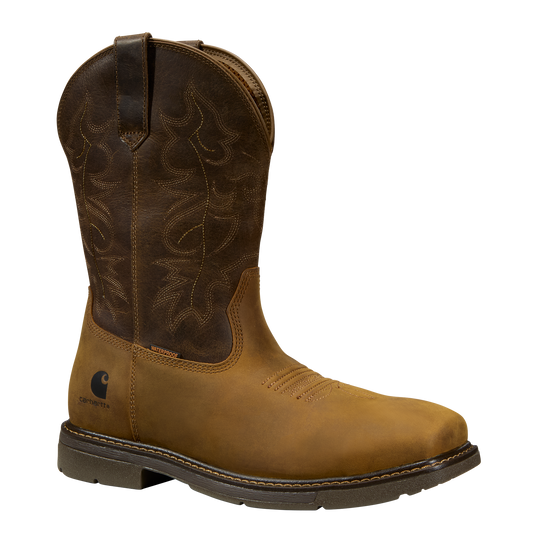 Carhartt Men's Montana 11" Soft Toe WP Wellington Work Boot - Brown - FQ1014-M - Overlook Boots