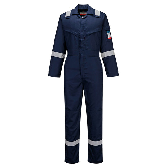 Portwest Bizflame Work Lightweight FR NFPA 2112 Coverall - Navy - FR518 4X-Large / Blue / Navy - Overlook Boots