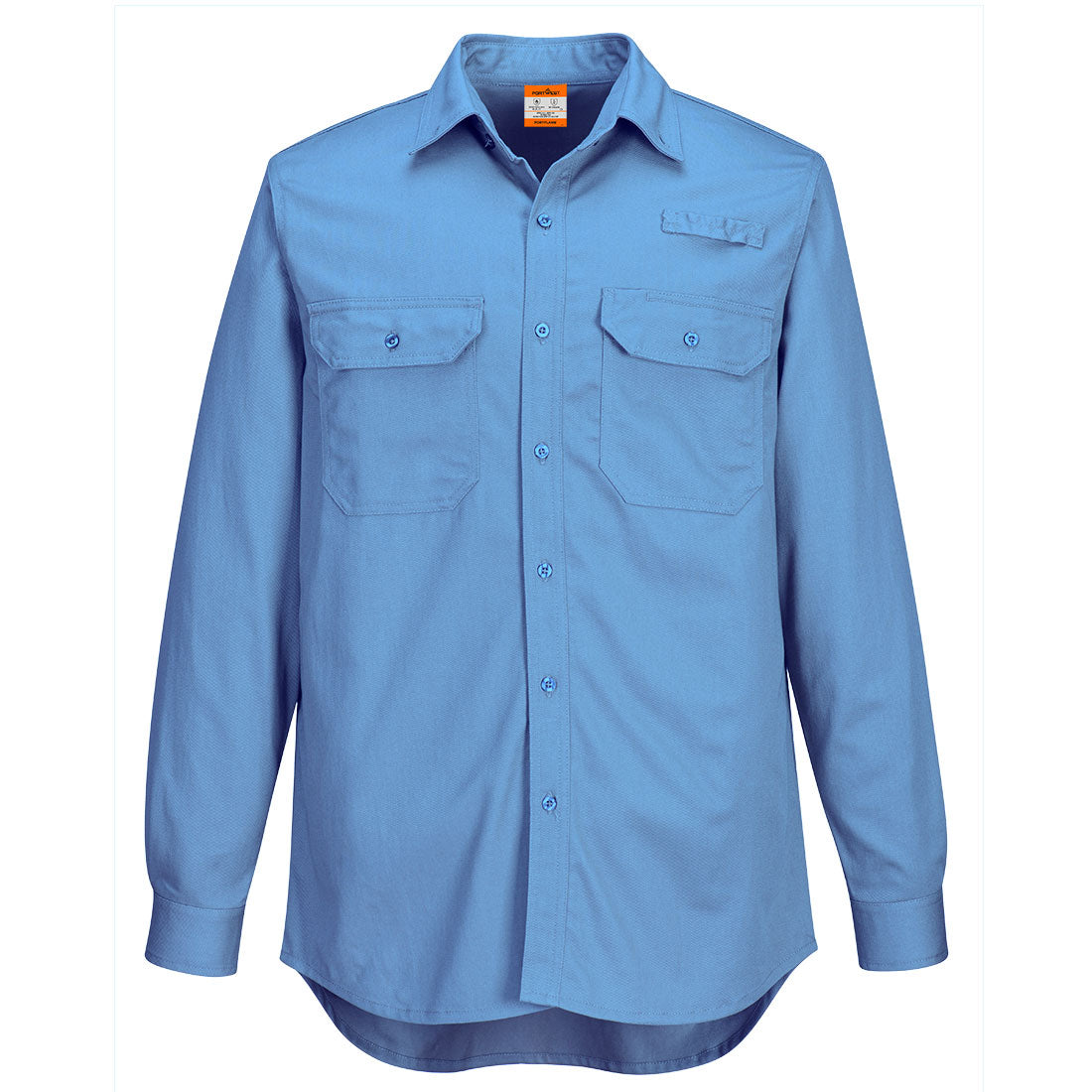 Portwest Portflame+ Work Vented FR Shirt - Lake - FR705 Small / Blue / Navy - Overlook Boots