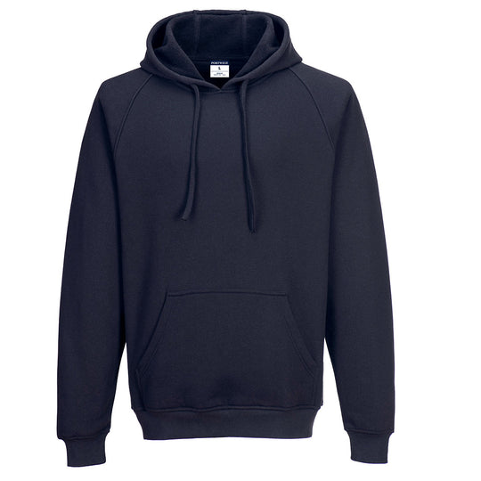 Portwest Bizflame Knit Heavyweight Hooded FR Sweatshirt - Navy - FR708 Medium / Blue / Navy - Overlook Boots