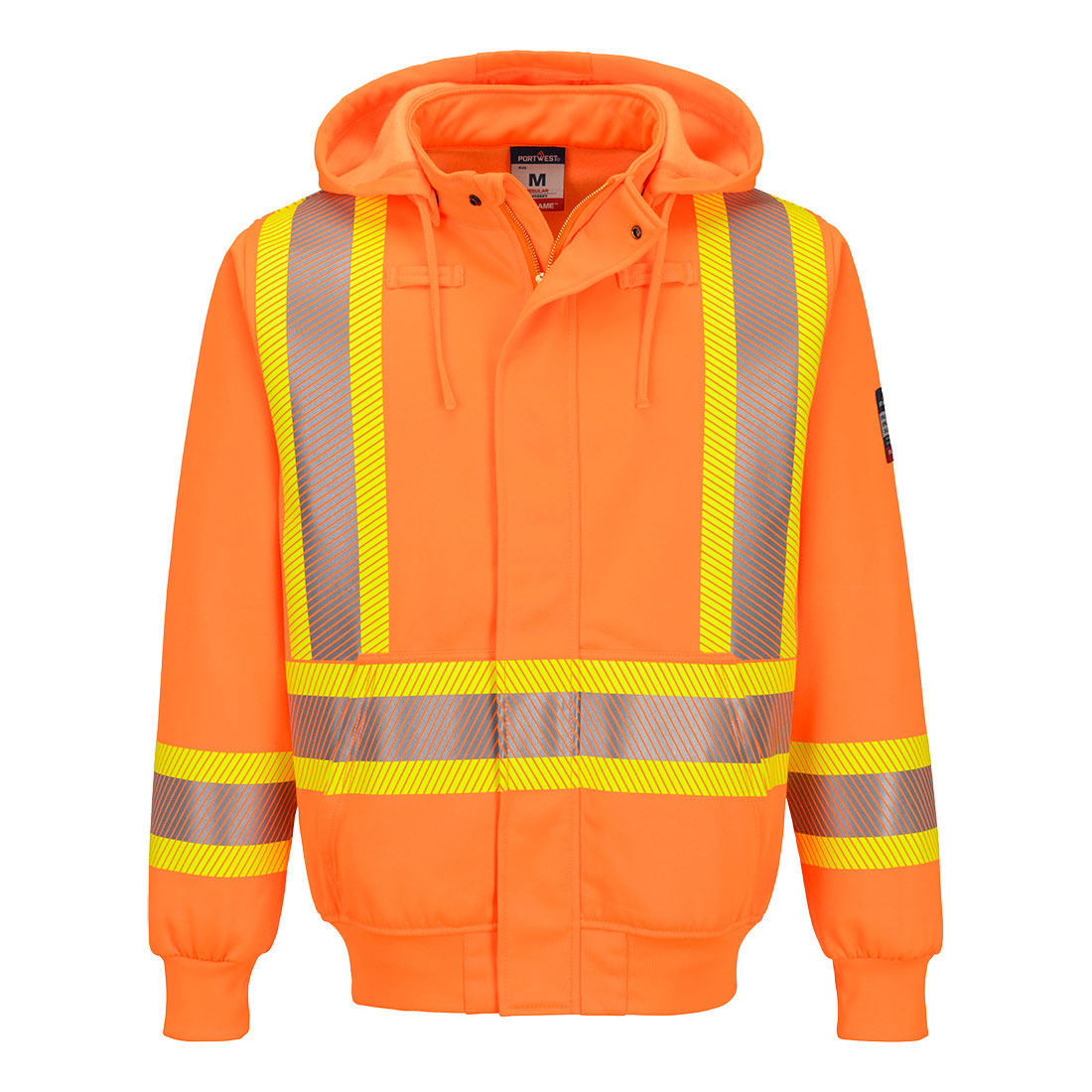 Portwest Bizflame Knit 4" X Back FR Hoodie - Orange - FR747 Small / Orange - Overlook Boots