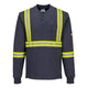 Portwest Bizflame Knit 2" X Back FR Henley - Navy - FR748 Small / Blue / Navy - Overlook Boots