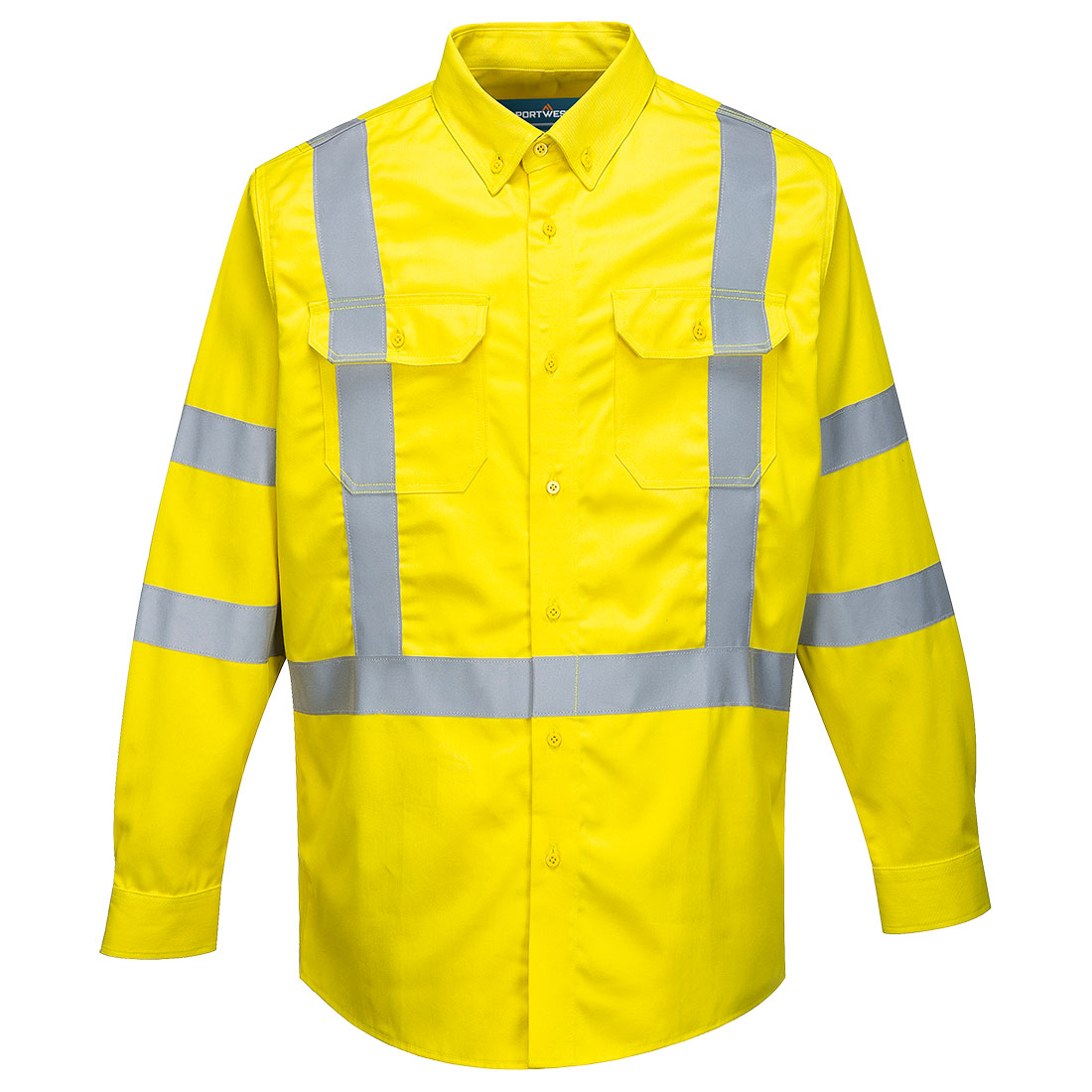 Portwest Bizflame 88/12 Hi-Vis FR Shirt - Yellow - FR95 Small / Yellow - Overlook Boots