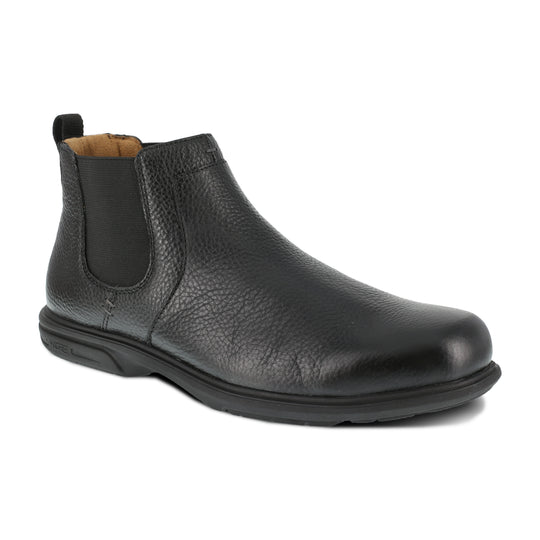 Florsheim Loedin Bota de Trabajo para Hombre, Punta de Acero, Dos Paneles Elásticos - Negro - FS2030
