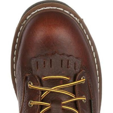 Georgia Men's Logger 8" Steel Toe Waterproof Lace-To-Toe Work Boot- Chocolate- G103 - Overlook Boots