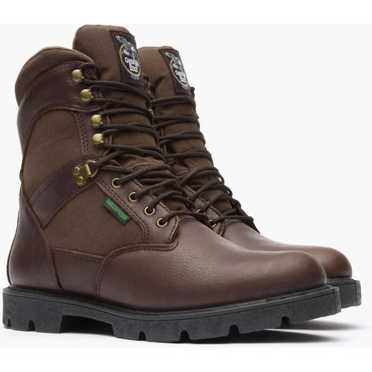 Georgia Men's Homeland 8" Soft Toe Waterproof Work Boot - Brown - G108 - Overlook Boots