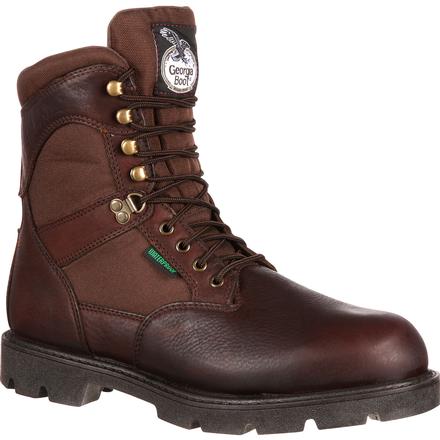 Georgia Men's Homeland 8" Waterproof Insulated Work Boot - Brown - G109 8 / Medium / Brown - Overlook Boots