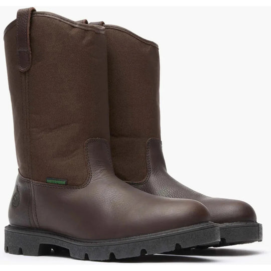 Georgia Men's Homeland 11" Soft Toe Waterproof Wellington Work Boot- Brown- G113 - Overlook Boots