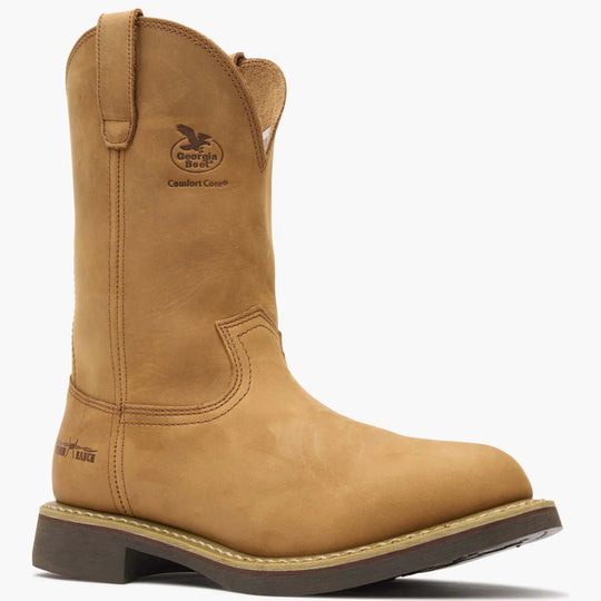 Georgia Men's Carbo Tec Wellington Work Boot - Brown - G5814 7 / Medium / Brown - Overlook Boots