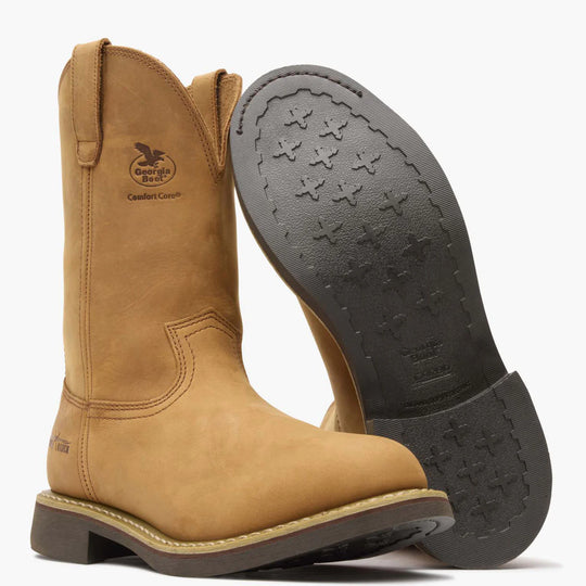 Georgia Men's Carbo Tec Wellington Work Boot - Brown - G5814 - Overlook Boots
