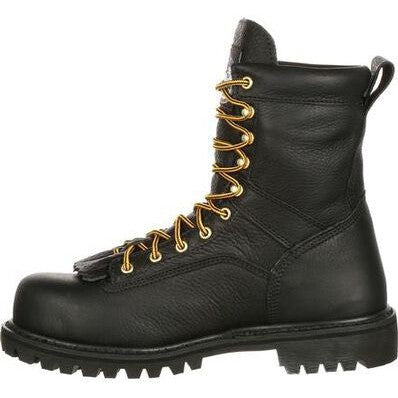 Georgia Men's Lace To Toe 8" Waterproof Work Boot - Black - G8010 - Overlook Boots
