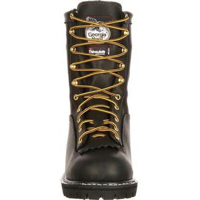 Georgia Men's Lace To Toe GORE-TEX 8" Soft Toe Waterproof 200G Ins Work Boot- Black- G8040 - Overlook Boots