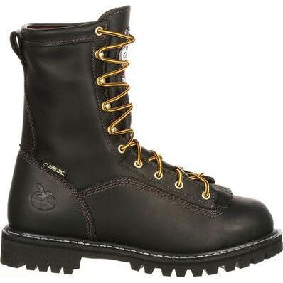 Georgia Men's Lace To Toe GORE-TEX 8" Soft Toe Waterproof 200G Ins Work Boot- Black- G8040 - Overlook Boots
