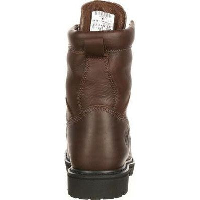 Georgia Men's Lace To Toe 8" Soft Toe Waterproof Work Boot- Chocolate- G8041 - Overlook Boots