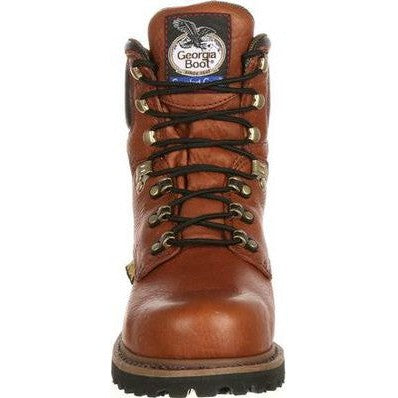 Georgia Men's Hammer 8" Steel Internal Metguard Work Boot -Brown- G8315 - Overlook Boots