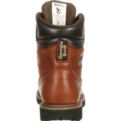 Georgia Men's Hammer 8" Steel Internal Metguard Work Boot -Brown- G8315 - Overlook Boots