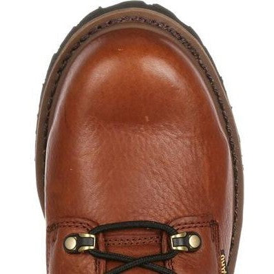 Georgia Men's Hammer 8" Steel Internal Metguard Work Boot -Brown- G8315 - Overlook Boots