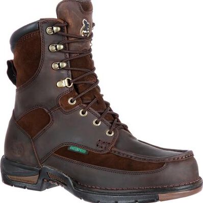 Georgia Men's Athens 8" Soft Toe Waterproof Work Boot - Brown - G9453 8 / Medium / Brown - Overlook Boots
