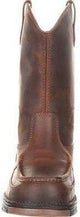 Georgia Men's Athens 11" Soft Toe Pull On Zipper Work Boot- Brown- GB00226  - Overlook Boots
