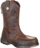 Georgia Men's Athens 11" Soft Toe Pull On Zipper Work Boot- Brown- GB00226 8 / Medium / Dark Brown - Overlook Boots