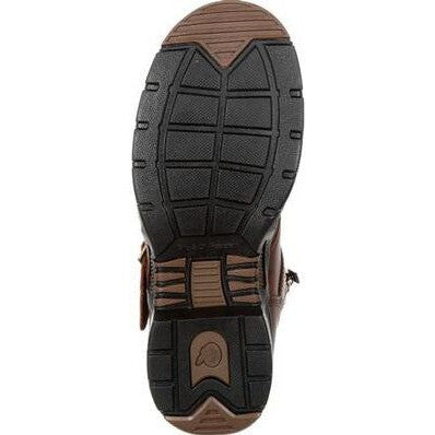 Georgia Men's Athens 8" Soft Toe Waterproof Side Zipper Work Boot- Brown- GB00245 - Overlook Boots
