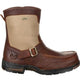 Georgia Men's Athens 8" Soft Toe Waterproof Side Zipper Work Boot- Brown- GB00245 - Overlook Boots