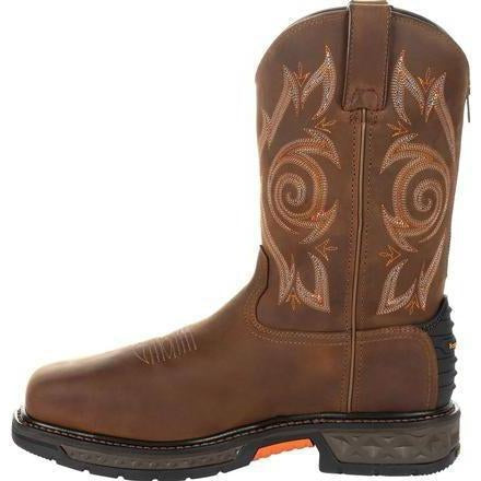 Georgia Men's Carbo-Tec Lightweight 11" Steel Toe Waterproof Western Work Boot Brown - GB00264 - Overlook Boots