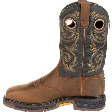 Georgia Men's Carbo-Tec Lightweight 11" Steel Toe Waterproof Western Work Boot -Brown- GB00267 - Overlook Boots