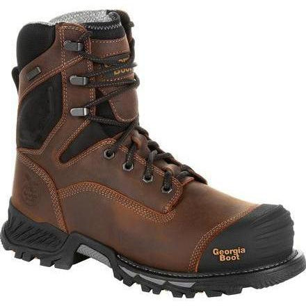 Georgia Men's Rumbler 8" Composite Toe Waterproof Work Boot - Brown - GB00285 8 / Medium / Brown - Overlook Boots