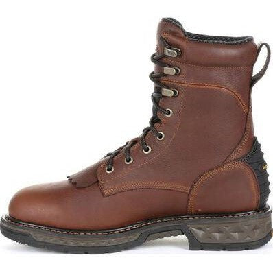 Georgia Men's Carbo Tec Lightweight 8" Soft Toe Waterproof Lacer Work Boot -Brown- GB00309 - Overlook Boots