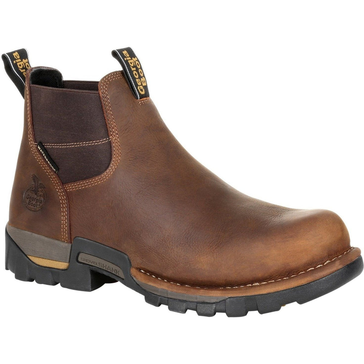 Georgia Men's Eagle One Soft Toe Waterproof Chelsea Work Boot - Brown - GB00315 8 / Medium / Brown - Overlook Boots