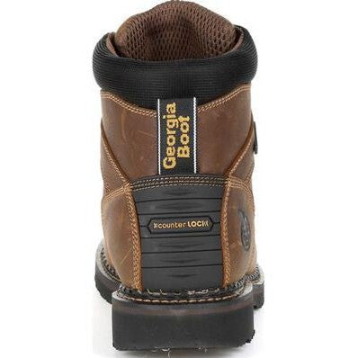 Georgia Men's Giant Revamp Steel Toe Waterproof Met Guard Work Boot -Brown- GB00322 - Overlook Boots