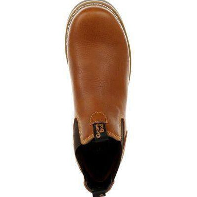 Georgia Men's Amped Lightweight Wedge Soft Toe Chelsea Work Boot - Brown - GB00346 - Overlook Boots