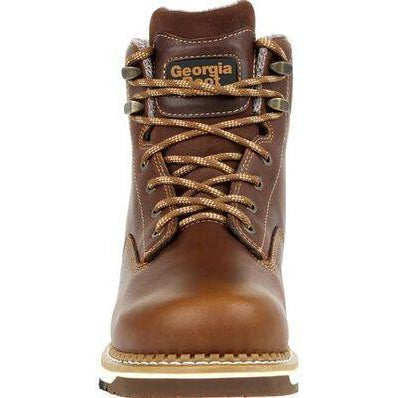 Georgia Men's Amped Lightweight Wedge Steel Toe Waterproof Work Boot - Brown - GB00351 - Overlook Boots