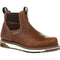 Georgia Men's Amped Lightweight Wedge Chelsea Steel Toe Waterproof Work Boot - Brown - GB00353 7 / Medium / Brown - Overlook Boots