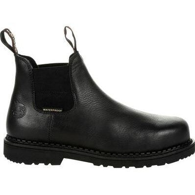 Georgia Giant Bota de Trabajo Chelsea para Hombre, 6 Pulgadas, Impermeable, Antideslizante - Negro - GB00376 - Imagen 2