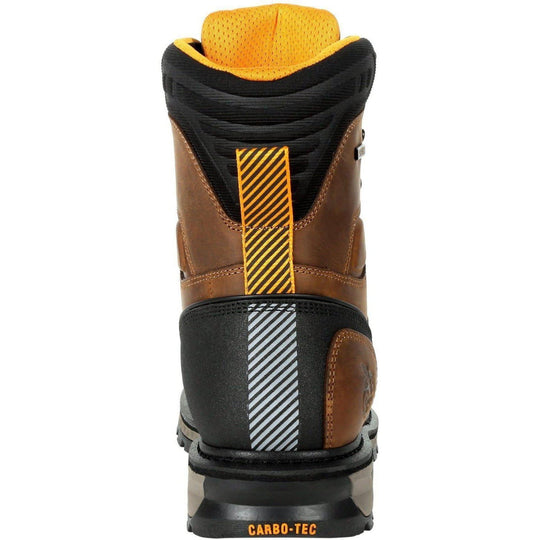 Georgia Men's LTX 8" Soft Toe Waterproof Carbo-Tec Work Boot- Brown - GB00392 - Overlook Boots