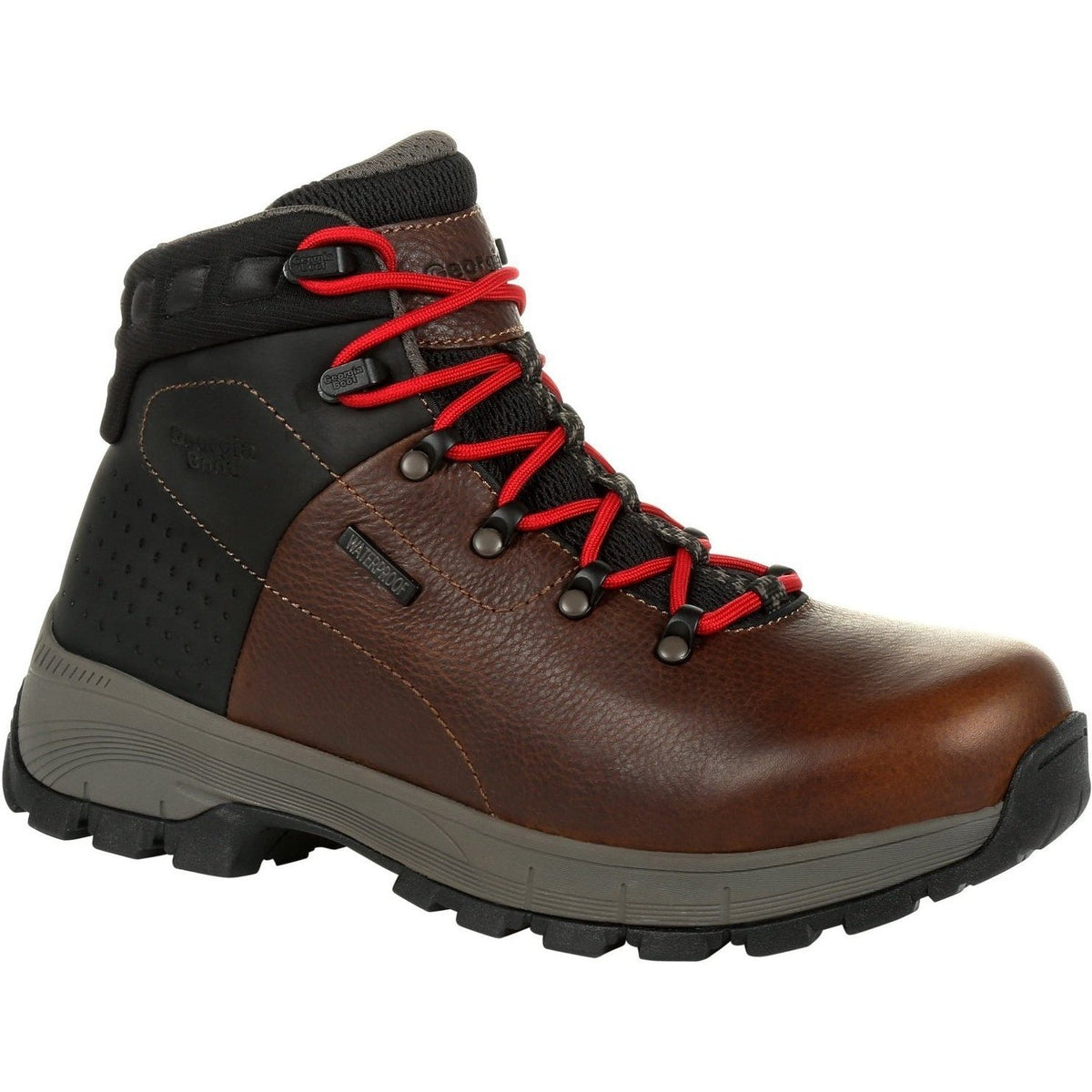 Georgia Men's Eagle Trail 6" Alloy Toe Waterproof Hiker Work Boot - Brown - GB00397 8 / Medium / Brown - Overlook Boots