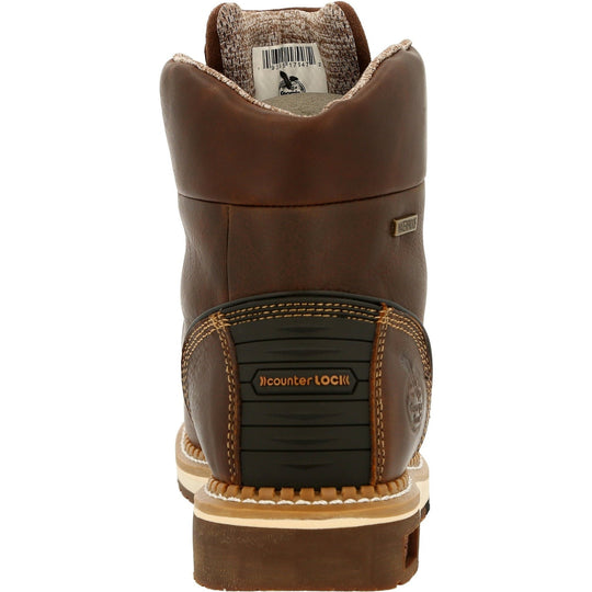 Georgia Men's Amped Lightweight Wedge 6" Soft Toe Waterproof Work Boot - Brown - GB00429 - Overlook Boots