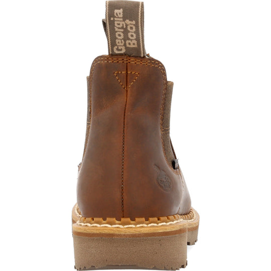 Georgia Women's Giant Revamp 5" Waterproof Pull-On Chelsea Boot Brown- GB00432 - Overlook Boots