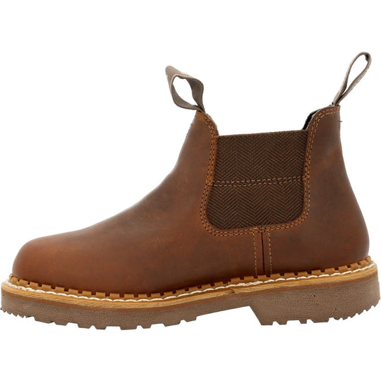 Georgia Women's Giant Revamp 5" Waterproof Pull-On Chelsea Boot Brown- GB00432 - Overlook Boots
