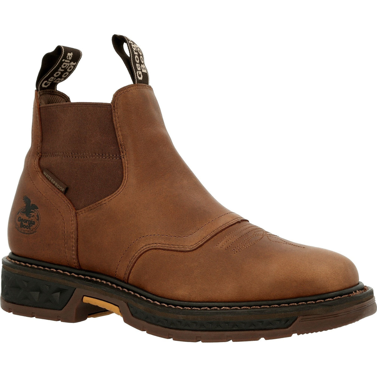 Georgia Men's Carbo-Tec Lightweight 6" Soft Toe Waterproof Work Boot - Brown - GB00434 8 / Medium / Brown - Overlook Boots