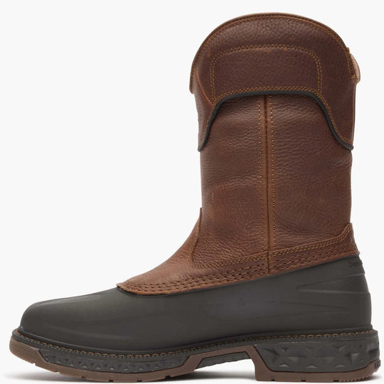 Georgia Men's Carbo-Tec LTR 11" Steel Toe Waterproof Pull-On Work Boot - Brown - GB00471 - Overlook Boots