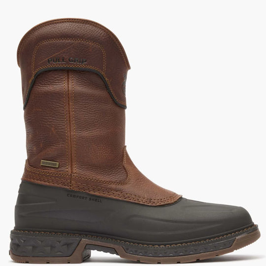Georgia Men's Carbo-Tec LTR 11" Steel Toe Waterproof Pull-On Work Boot - Brown - GB00471 - Overlook Boots