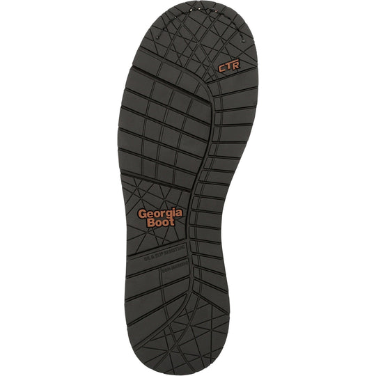 Georgia Men's Amped Lightweight Wedge 6" Moc Toe Waterproof Work Boot - Black - GB00475 - Overlook Boots