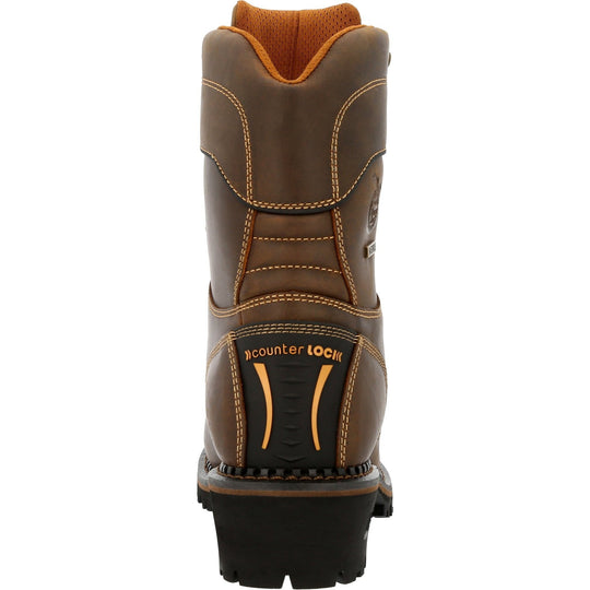 Georgia Men's Amped Lightweight Logger 9" Composite Toe Waterproof 600G Ins Work Boot- GB00491 - Overlook Boots