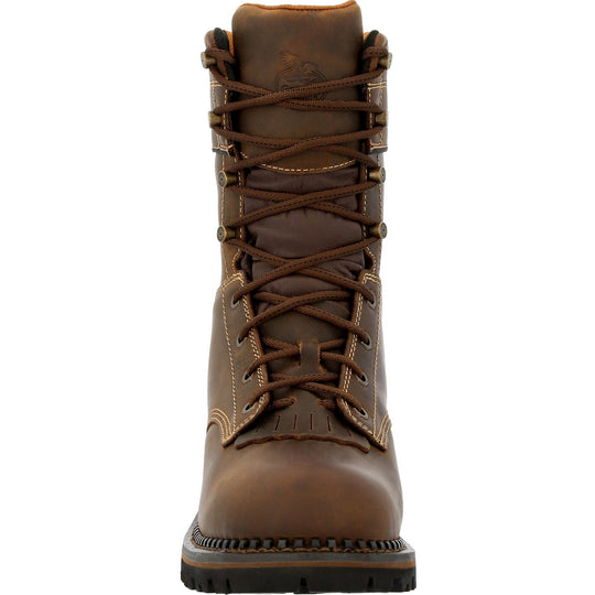 Georgia Men's Amped Lightweight Logger 9" Composite Toe Waterproof 600G Ins Work Boot- GB00491 - Overlook Boots