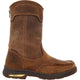 Georgia Men's Athens Superlyte 11" Waterproof Pull On Work Boot -Brown- GB00549 8 / Medium / Brown - Overlook Boots
