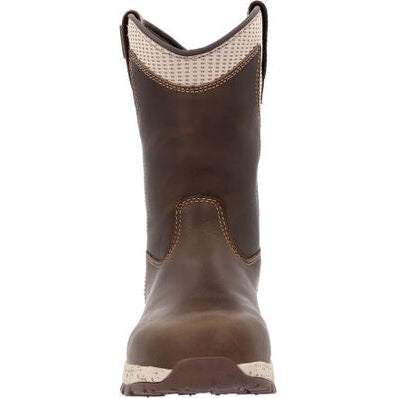 Georgia Women's Eagle Trail 10" Waterproof Alloy Toe Work Boot -Brown- GB00557 - Overlook Boots